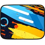 Colorful Paint Strokes Two Sides Fleece Blanket (Mini)