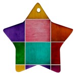 Colorful Squares, Abstract, Art, Background Ornament (Star)
