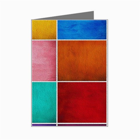 Colorful Squares, Abstract, Art, Background Mini Greeting Card from UrbanLoad.com Left