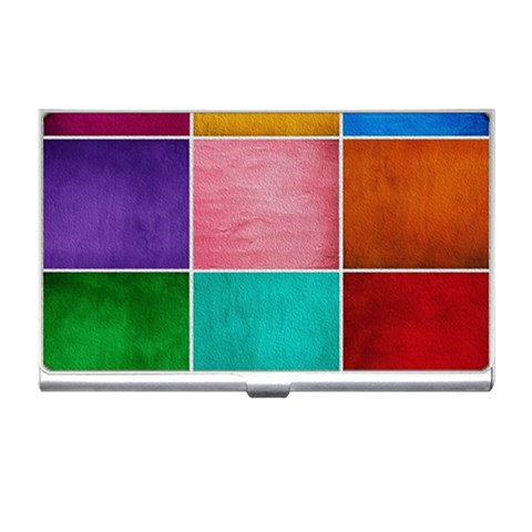 Colorful Squares, Abstract, Art, Background Business Card Holder from UrbanLoad.com Front