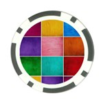 Colorful Squares, Abstract, Art, Background Poker Chip Card Guard (10 pack)