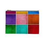 Colorful Squares, Abstract, Art, Background Cosmetic Bag (Large)
