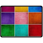 Colorful Squares, Abstract, Art, Background Fleece Blanket (Large)
