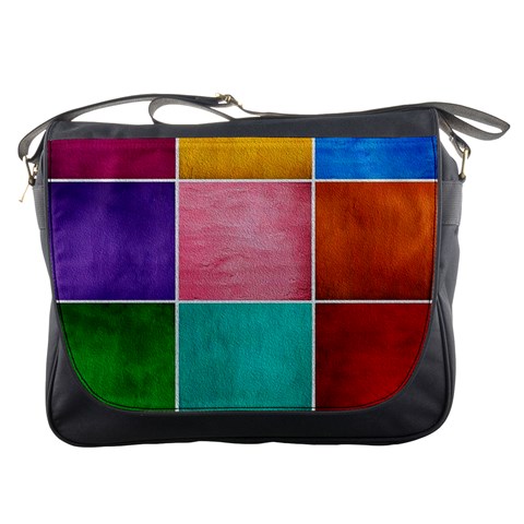 Colorful Squares, Abstract, Art, Background Messenger Bag from UrbanLoad.com Front