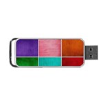 Colorful Squares, Abstract, Art, Background Portable USB Flash (Two Sides)