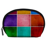Colorful Squares, Abstract, Art, Background Accessory Pouch (Large)