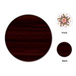 Dark Brown Wood Texture, Cherry Wood Texture, Wooden Playing Cards Single Design (Round)
