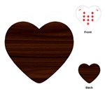 Dark Brown Wood Texture, Cherry Wood Texture, Wooden Playing Cards Single Design (Heart)