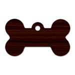 Dark Brown Wood Texture, Cherry Wood Texture, Wooden Dog Tag Bone (Two Sides)