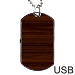 Dark Brown Wood Texture, Cherry Wood Texture, Wooden Dog Tag USB Flash (Two Sides)