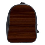 Dark Brown Wood Texture, Cherry Wood Texture, Wooden School Bag (XL)