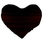 Dark Brown Wood Texture, Cherry Wood Texture, Wooden Large 19  Premium Heart Shape Cushions