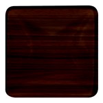 Dark Brown Wood Texture, Cherry Wood Texture, Wooden Square Glass Fridge Magnet (4 pack)