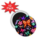 Floral Butterflies 1.75  Magnets (10 pack) 