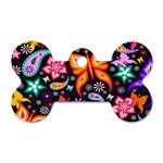Floral Butterflies Dog Tag Bone (Two Sides)