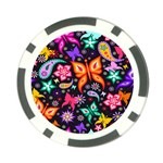 Floral Butterflies Poker Chip Card Guard (10 pack)