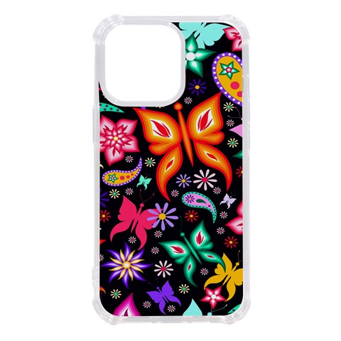 Floral Butterflies iPhone 13 Pro TPU UV Print Case from UrbanLoad.com Front