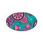 Floral Pattern, Abstract, Colorful, Flow Sticker Oval (100 pack)