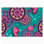 Floral Pattern, Abstract, Colorful, Flow Large Glasses Cloth