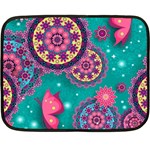 Floral Pattern, Abstract, Colorful, Flow Two Sides Fleece Blanket (Mini)