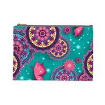 Floral Pattern, Abstract, Colorful, Flow Cosmetic Bag (Large)