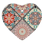 Flowers Pattern, Abstract, Art, Colorful Ornament (Heart)