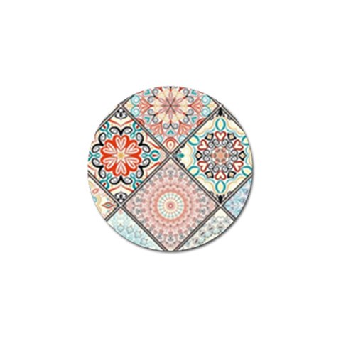 Flowers Pattern, Abstract, Art, Colorful Golf Ball Marker (4 pack) from UrbanLoad.com Front