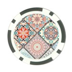 Flowers Pattern, Abstract, Art, Colorful Poker Chip Card Guard
