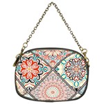 Flowers Pattern, Abstract, Art, Colorful Chain Purse (Two Sides)