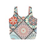 Flowers Pattern, Abstract, Art, Colorful Full Print Recycle Bag (S)