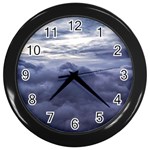 Majestic Clouds Landscape Wall Clock (Black)