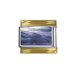 Majestic Clouds Landscape Gold Trim Italian Charm (9mm)