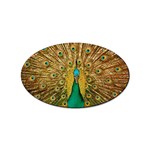 Peacock Feather Bird Peafowl Sticker (Oval)