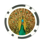 Peacock Feather Bird Peafowl Poker Chip Card Guard