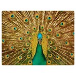 Peacock Feather Bird Peafowl Premium Plush Fleece Blanket (Extra Small)