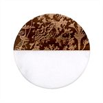 Weave Haeckel Lichenes Photobionten Classic Marble Wood Coaster (Round) 