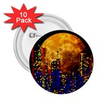 Skyline Frankfurt Abstract Moon 2.25  Buttons (10 pack) 