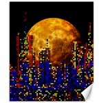 Skyline Frankfurt Abstract Moon Canvas 8  x 10 