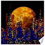 Skyline Frankfurt Abstract Moon Canvas 12  x 12 