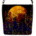 Skyline Frankfurt Abstract Moon Flap Closure Messenger Bag (S)