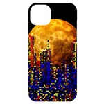 Skyline Frankfurt Abstract Moon iPhone 14 Plus Black UV Print Case