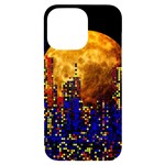 Skyline Frankfurt Abstract Moon iPhone 14 Pro Max Black UV Print Case