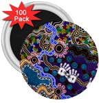 Authentic Aboriginal Art - Discovering Your Dreams 3  Magnets (100 pack)