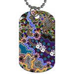 Authentic Aboriginal Art - Discovering Your Dreams Dog Tag (One Side)