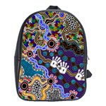 Authentic Aboriginal Art - Discovering Your Dreams School Bag (XL)