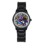 Authentic Aboriginal Art - Discovering Your Dreams Stainless Steel Round Watch