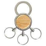 Light Wooden Texture, Wooden Light Brown Background 3-Ring Key Chain