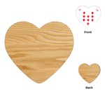 Light Wooden Texture, Wooden Light Brown Background Playing Cards Single Design (Heart)