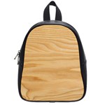 Light Wooden Texture, Wooden Light Brown Background School Bag (Small)