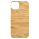 Light Wooden Texture, Wooden Light Brown Background iPhone 14 Plus Black UV Print Case